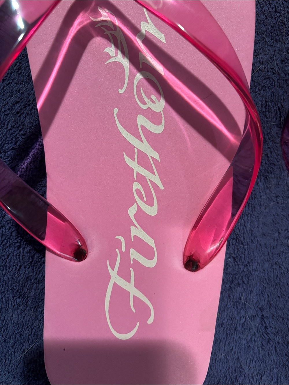 Pink Jelly Strap Flip Flops for Women - Picture 2 of 3